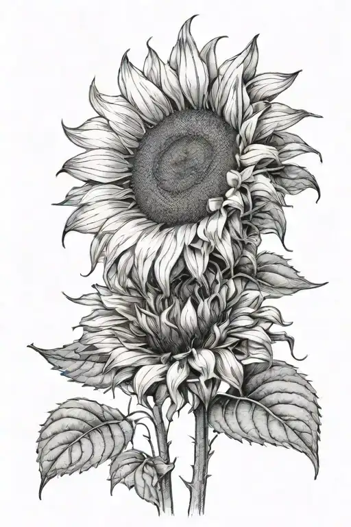 I Need To Modify A Sunflower Tattoo On My Arm Without Enlarging The Base Design Too Much