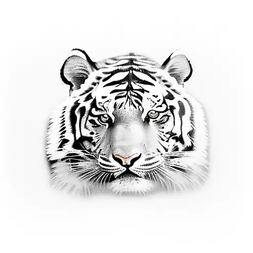 Tiger Walking Through Bushes And Bamboo