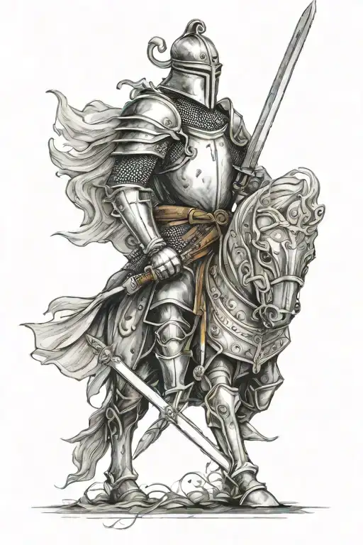 Medival Knight With Sword