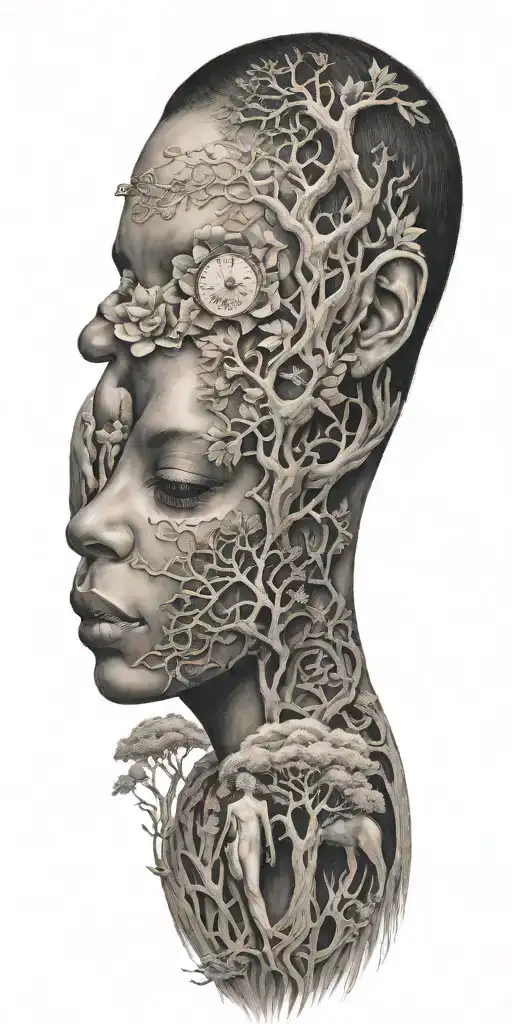 A Tattoo Symbolizing The Unity And Connection Within The Human Family