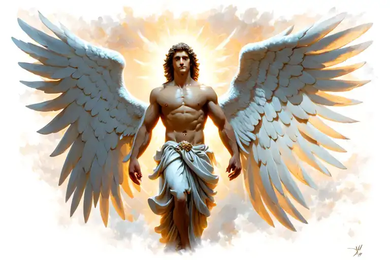 Arch Angel Michael With Majestic Wings Spread