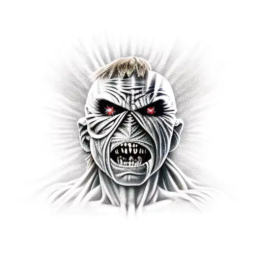 Iron Maiden's Eddie Character In A Dark And Mysterious Setting