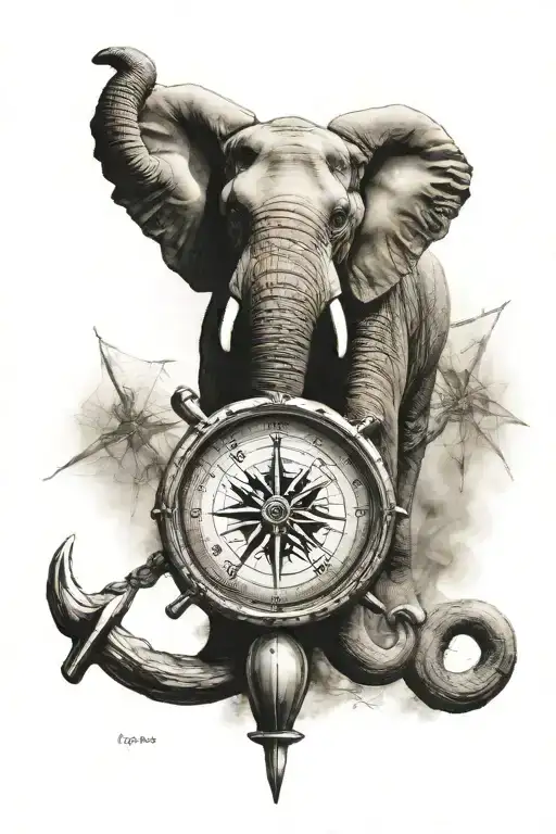 Elephant Compass Anchor