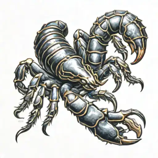 Dark Theme Scorpion Crawling