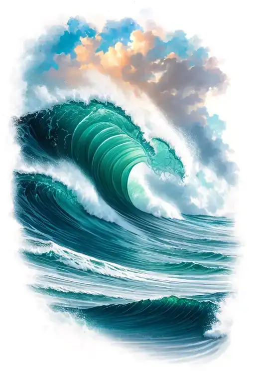 Ocean Waves Crashing