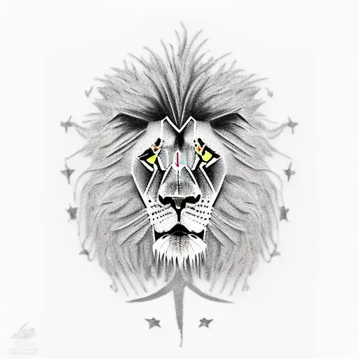 A Lion And A Palm Tree Representing The Dominican Republic