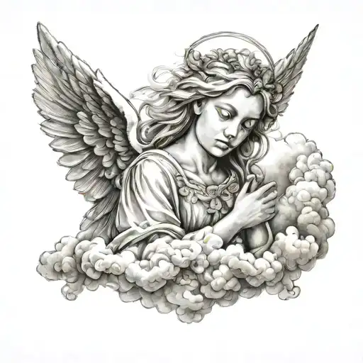 Guardian Angel In A Cloud