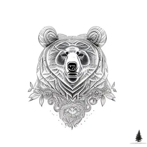 Bear Walking In The Forset