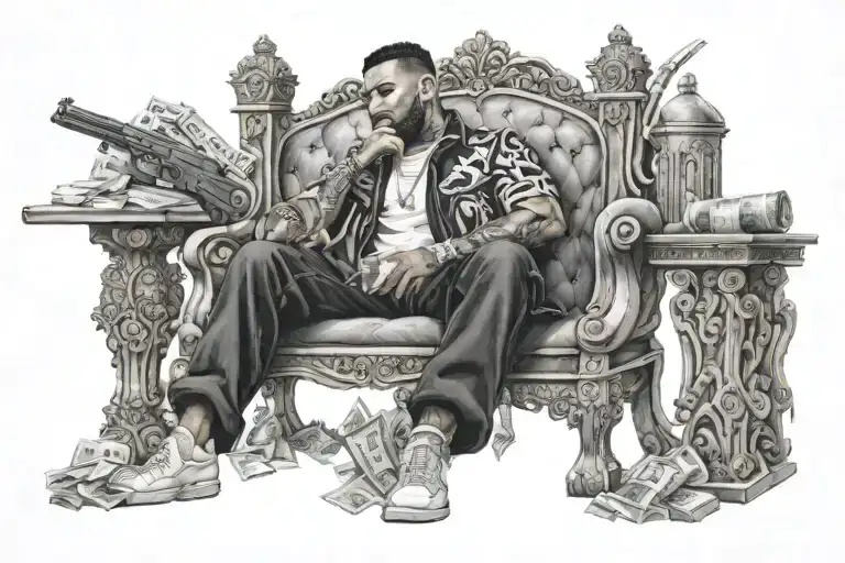Young King Siting At The Heaven Gates With Guns Money Drugs