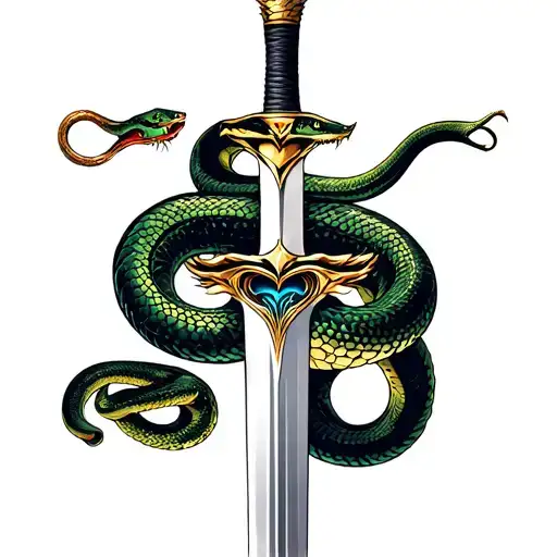 Snake And Sword With Gud