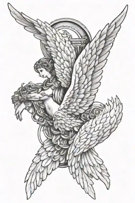 Angel Wings With Halo