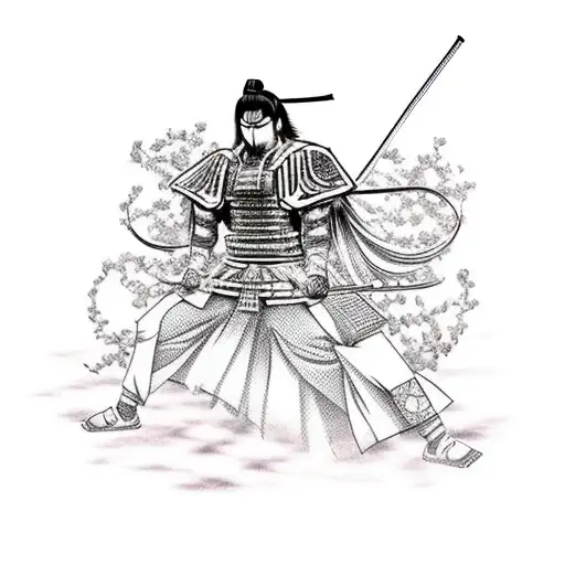 Anime Samurai Girl Flouer