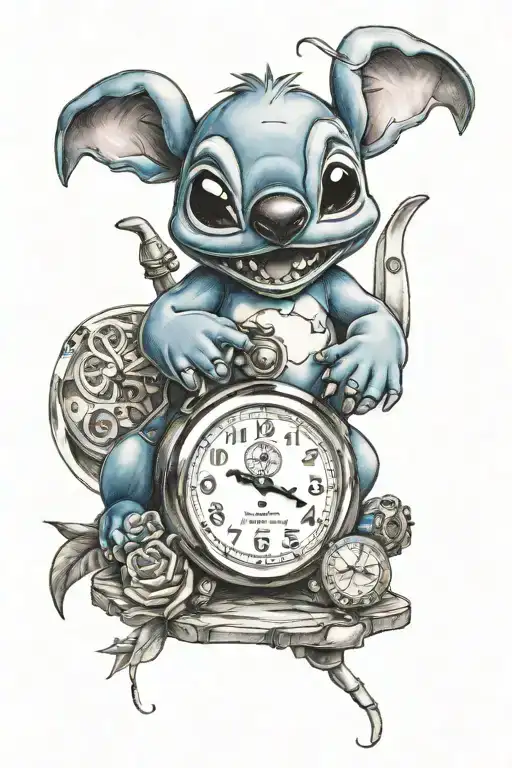 Stitch Holding Clock