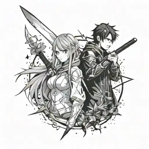 Sword Art Online Asuna And Kirito