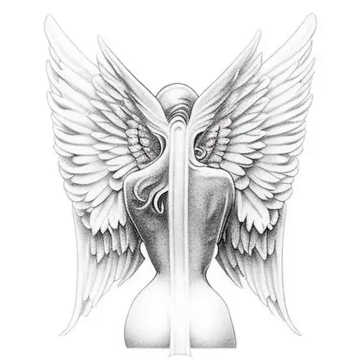 Angelic Back Tattoo Angel