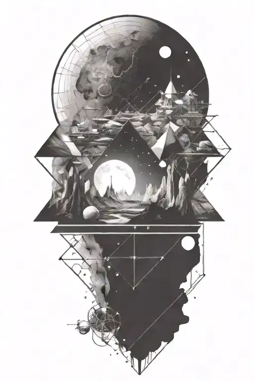 A Geometric Space Landscape Inspired By Fantasy