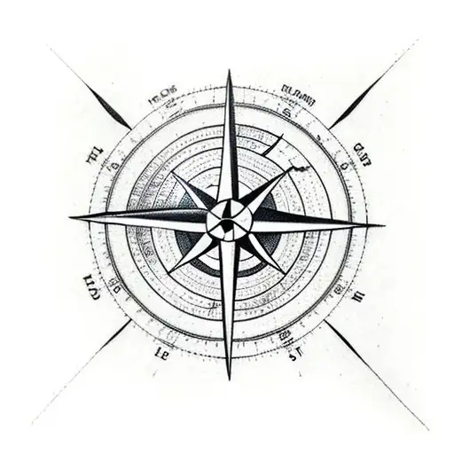 A Plane Going Around The Planet Earth All Inside In A Compass