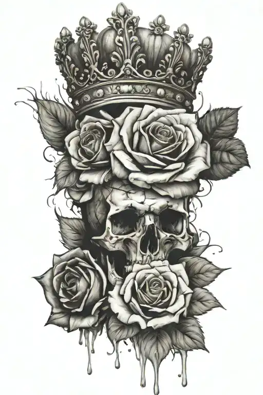 Bracelet Of Roses And Crown In