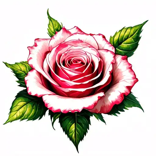Peppermint Strip Rose