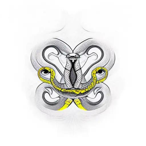 Snake Wrapped Around A Mandala