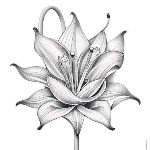 Long Waist Line White Lily