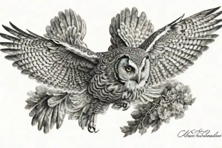 Owl Flying Towards