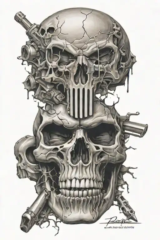Punisher Skull Art Work