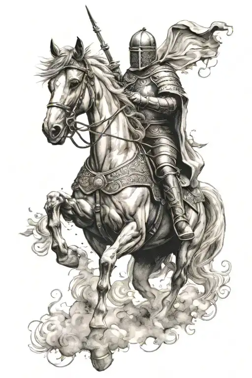 Crusader On Horse