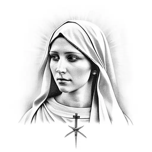 Virgin Mary In Full Body