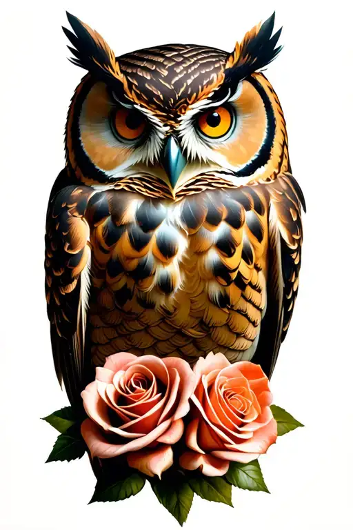 Owl Knotted Rope 2 Roses Growing