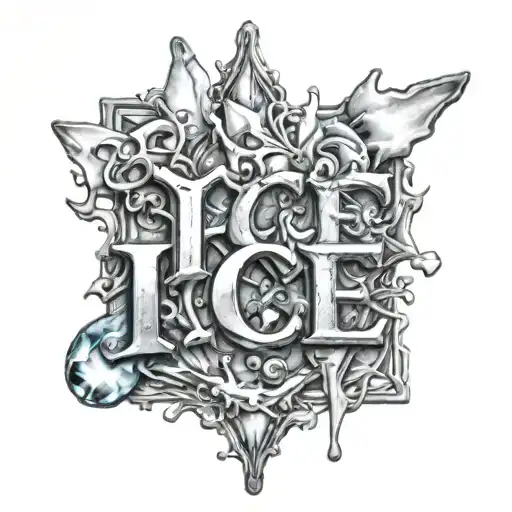 Ice Carving The Word Ice