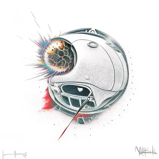 Car With A Good Explosion Behind