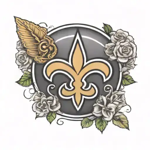 New Orleans Saints Logo On A Football