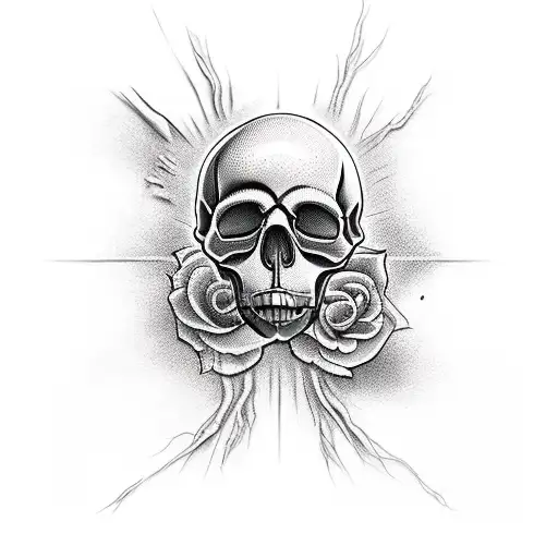 Black And White Skull
