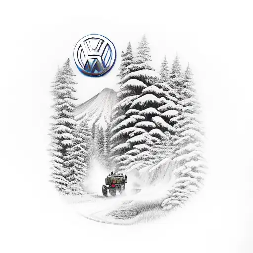 A Volkswagen Equipment Operator Hiking Through A Japanese-inspired Forest