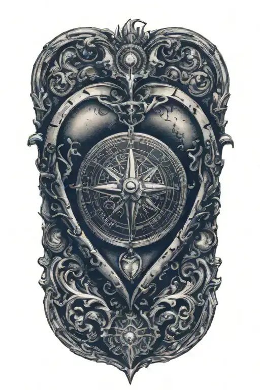 Heart With Compass
