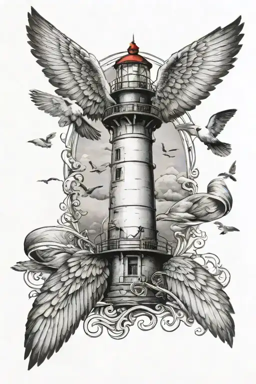 Lighthouse Wings Wrapped