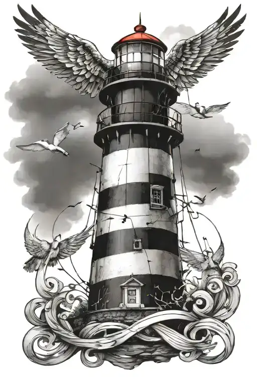 Lighthouse Wings Wrapped