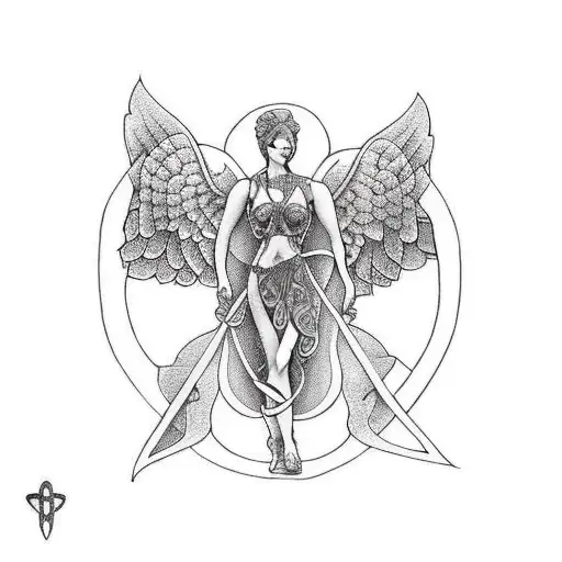 Celtic Angel With Redhair