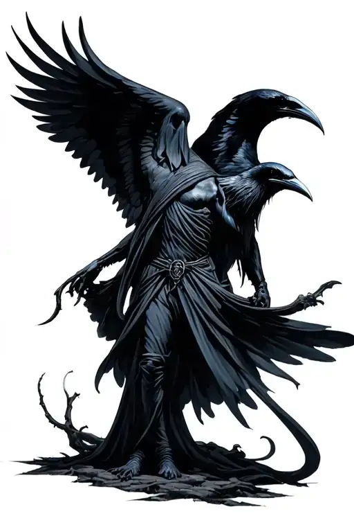 Reaper With Raven Wings