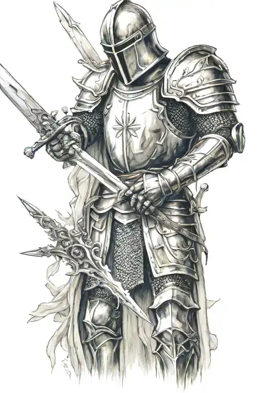 Knight Holding A Sword