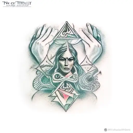 Jack Of All Trades As A Tarot Card With Multiple Hands And As A Woman