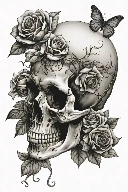 Skull And Roses