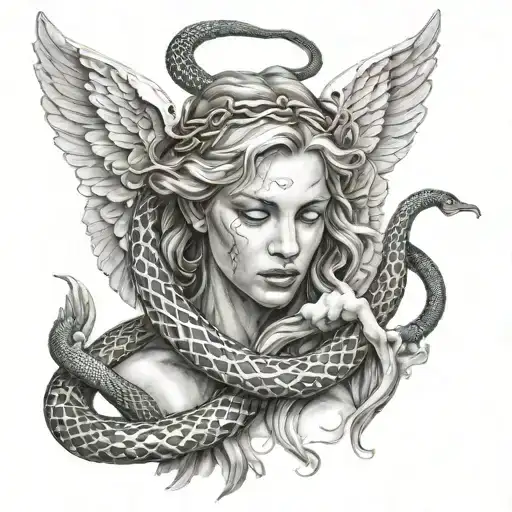 An Angel With Snakes