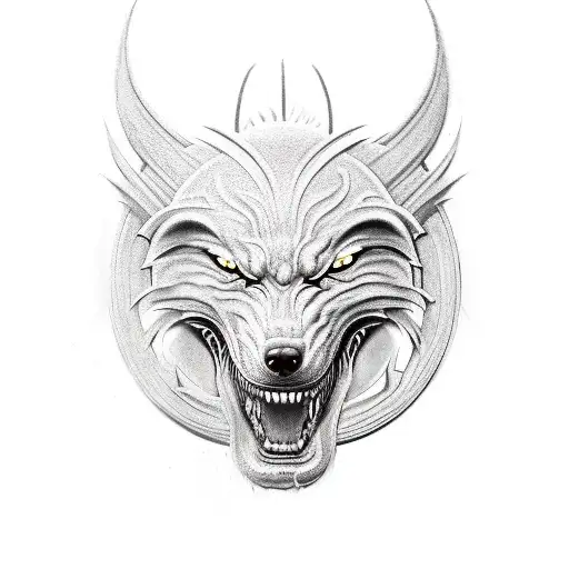 Fenrir With Runes 3D