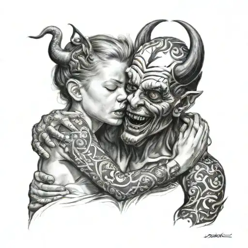 The Devil Kissing His Daughter