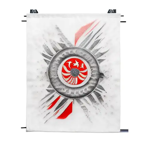 Rising Sun Flag With Battle Scars