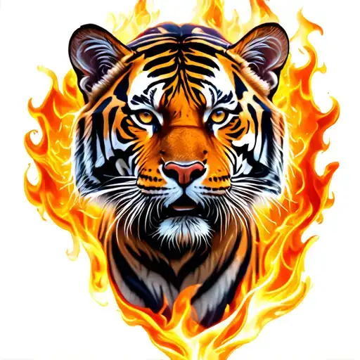 Tiger On Fire