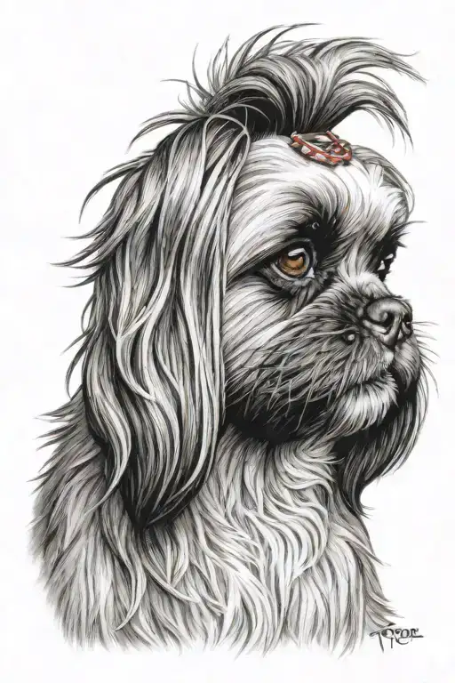 Shih Tzu Transformed Into A Lion Face