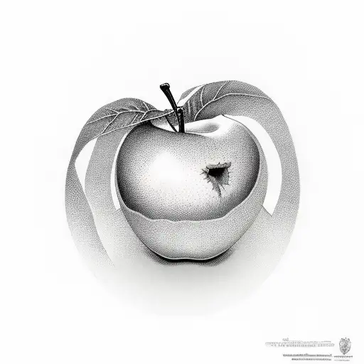 Biblical Eve With A Red Apple Hanging From A Branch